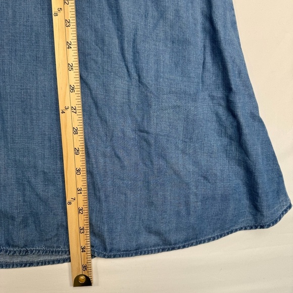 Cloth + Stone Sleeveless Halter Mini Chambray Dress Womens Size Small - Picture 7 of 8